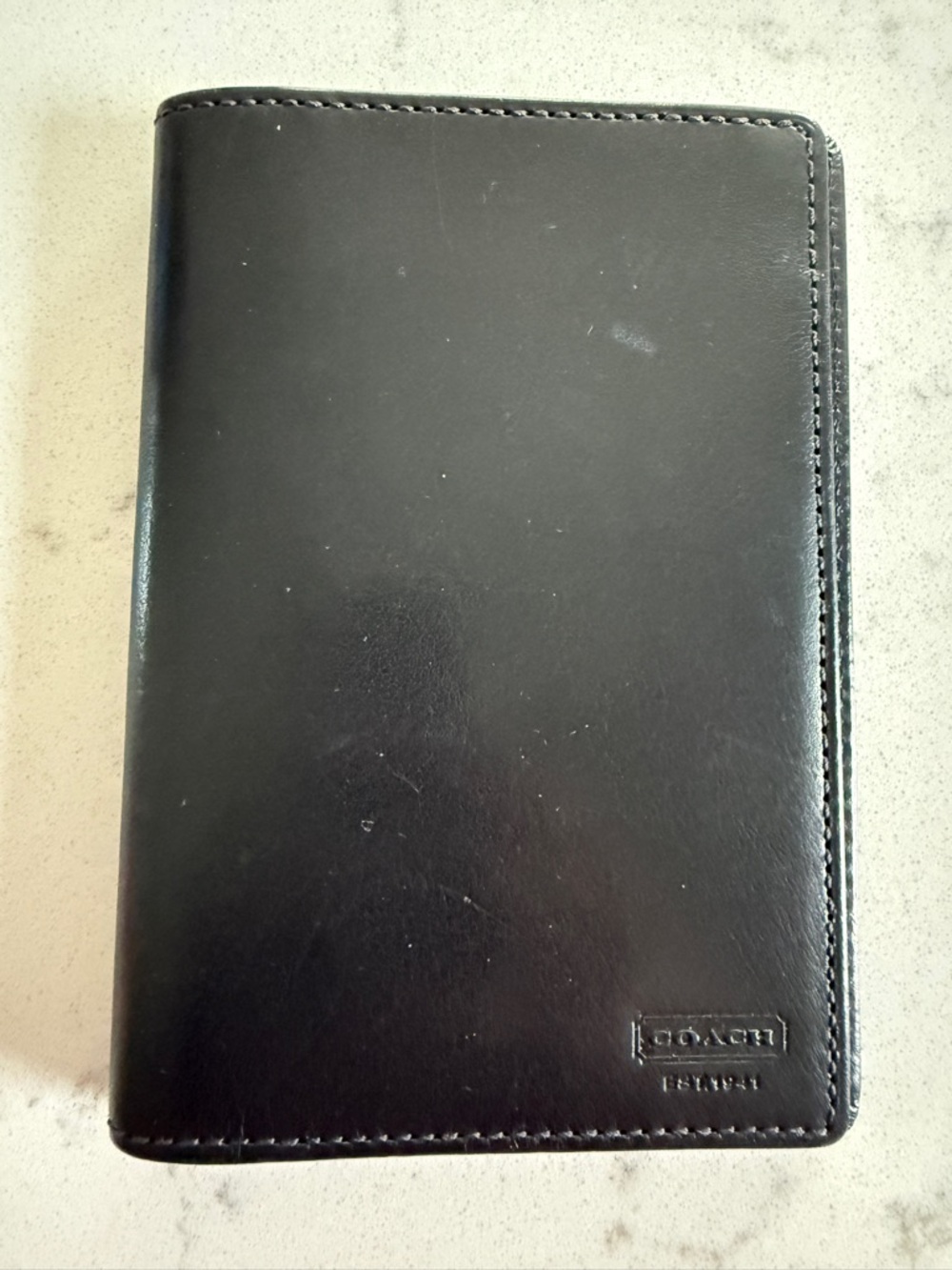 Coach Black Leather Travel Wallet Passport Cover - Picture 3 of 6